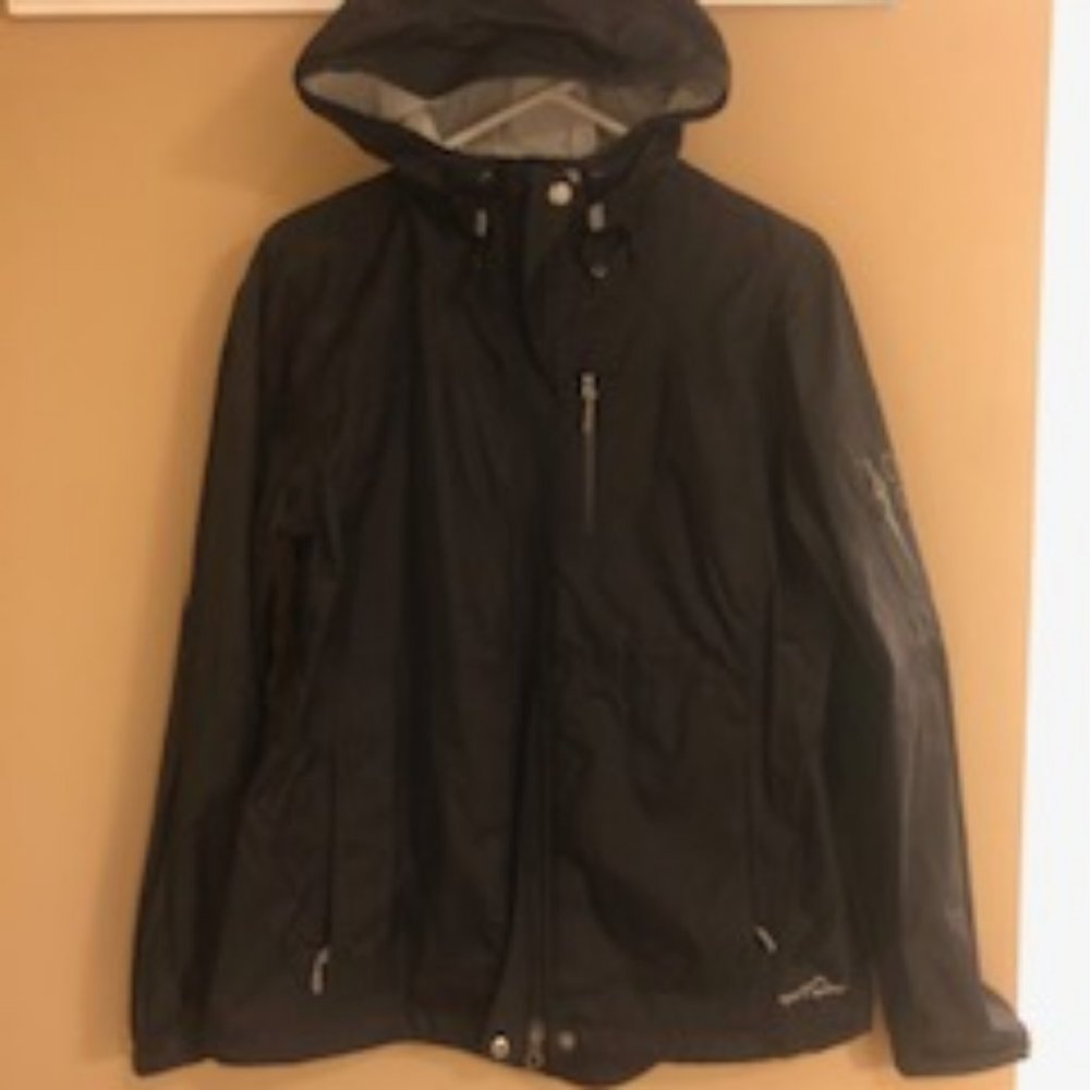 Black Waterproof Jacket-Eddie Bauer